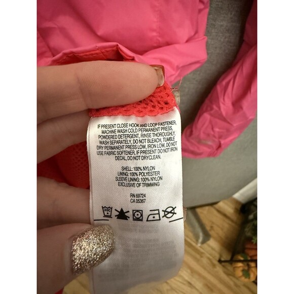 Columbia Girls Raincoat Sz M Medium 10-12 Hot Pink Rain Jacket omni Tech - Picture 8 of 8